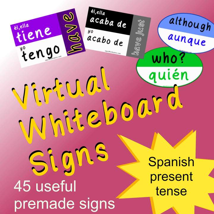 Virtual Whiteboard Signs Spanish Squid For Brains Comprehended Input