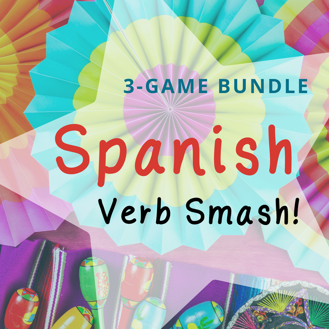 Spanish Verb Smash!  card game bundle (YouPrint™)