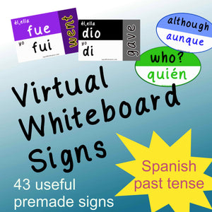 Virtual Whiteboard Signs: Spanish