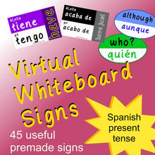 Load image into Gallery viewer, Virtual Whiteboard Signs: Spanish
